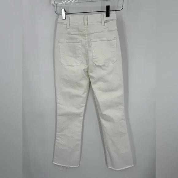 MOTHER Fairest Of Them All The Hustler Patch Pocket Ankle Fray Size 24 B2623